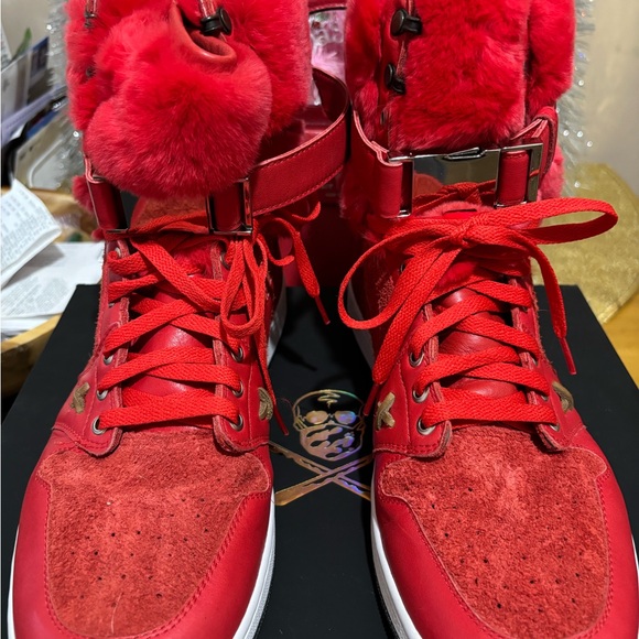 AIR JORDAN 1 “LUX” RUBY STREET ALPS CUSTOM MADE NIKE WITH FUR. - Picture 5 of 16